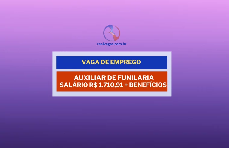 Vaga Auxiliar de Funilaria  Salário R$ 1.710,91+benefícios