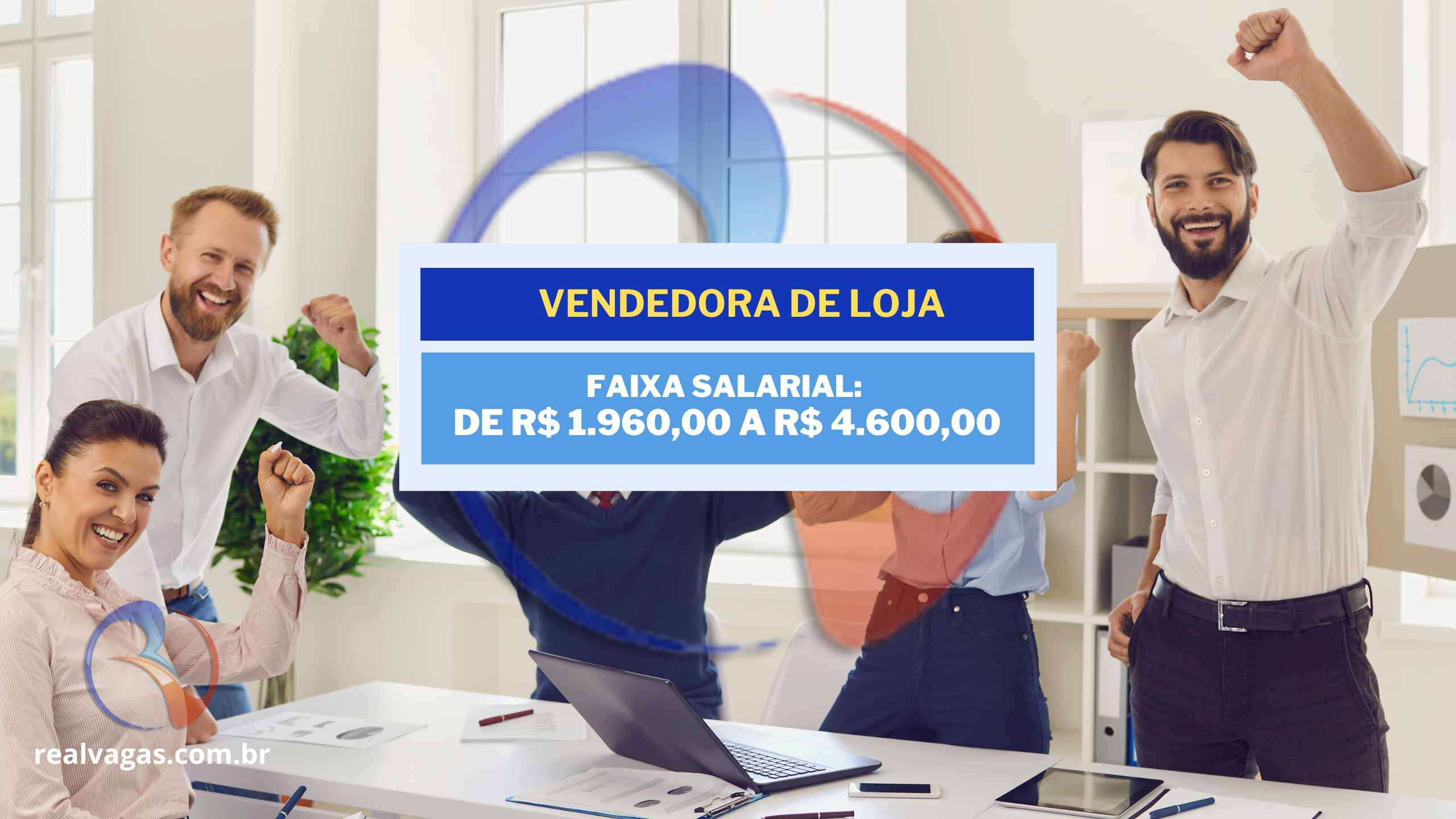 Vendedora de Loja, Salário De R$ 1.960,00 a R$ 4.600,00 Mês